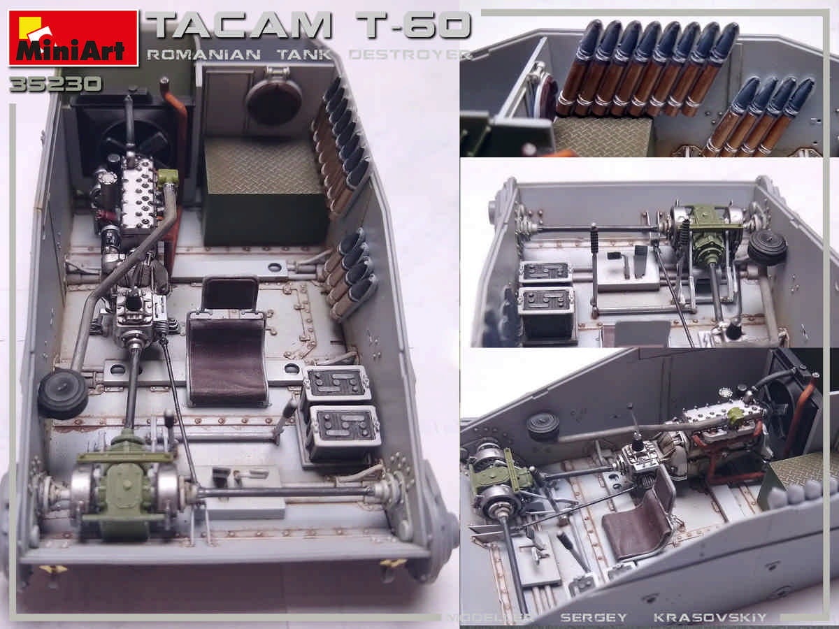Zdjęcie dodatkowe produktu Tacam T-60 Romanian Tank Destroyer. Interior Kit 1:35 MiniArt 35230