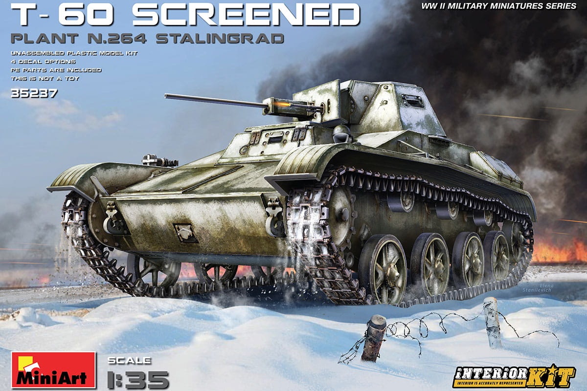 Zdjęcie główne produktu T-60 Screened (plant No.264 Stalingrad) Interior Kit 1:35 MiniArt 35237