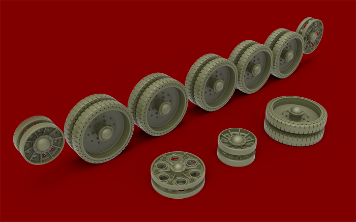 Zdjęcie dodatkowe produktu T-34 Wheels Set. 1943-44 Series 1:35 MiniArt 35242