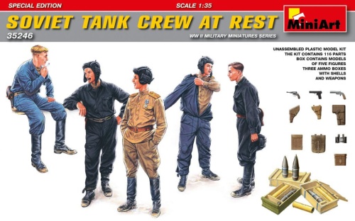 Soviet Tank Crew At Rest. Special Edition 1:35 MiniArt 35246