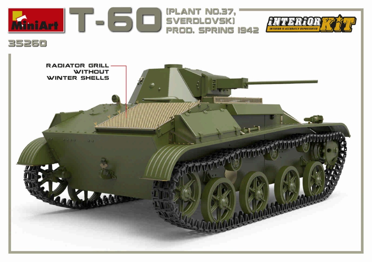 Zdjęcie dodatkowe produktu T-60 Plant N.37, Sverdlovsk Prod. Spring 1942. Interior Kit 1:35 MiniArt 35260