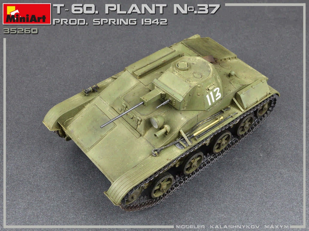 Zdjęcie dodatkowe produktu T-60 Plant N.37, Sverdlovsk Prod. Spring 1942. Interior Kit 1:35 MiniArt 35260