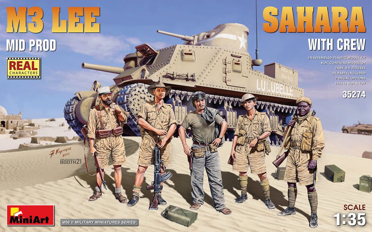 Zdjęcie główne produktu M3 Lee Mid Prod. Sahara W/crew 1:35 MiniArt 35274