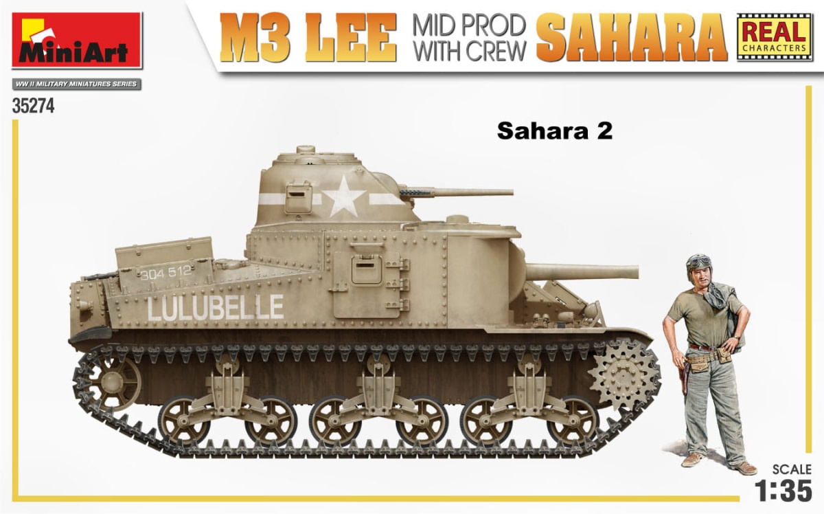 Zdjęcie dodatkowe produktu M3 Lee Mid Prod. Sahara W/crew 1:35 MiniArt 35274