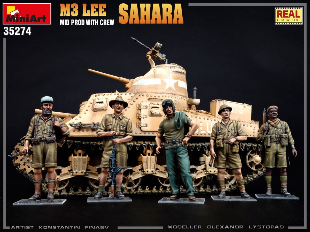 Zdjęcie dodatkowe produktu M3 Lee Mid Prod. Sahara W/crew 1:35 MiniArt 35274