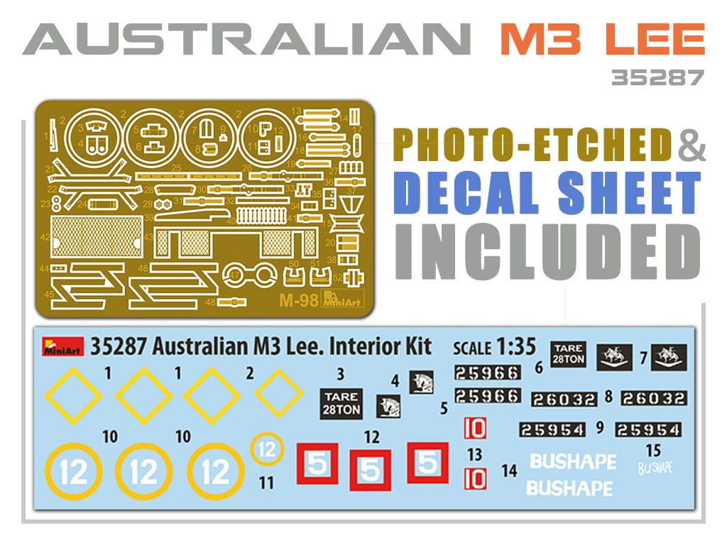 Zdjęcie dodatkowe produktu Australian M3 Lee. Interior Kit 1:35 MiniArt 35287