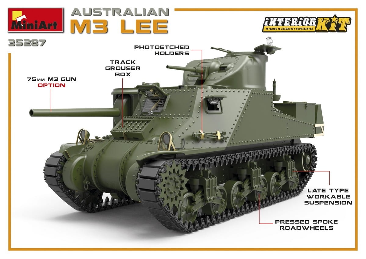 Zdjęcie dodatkowe produktu Australian M3 Lee. Interior Kit 1:35 MiniArt 35287