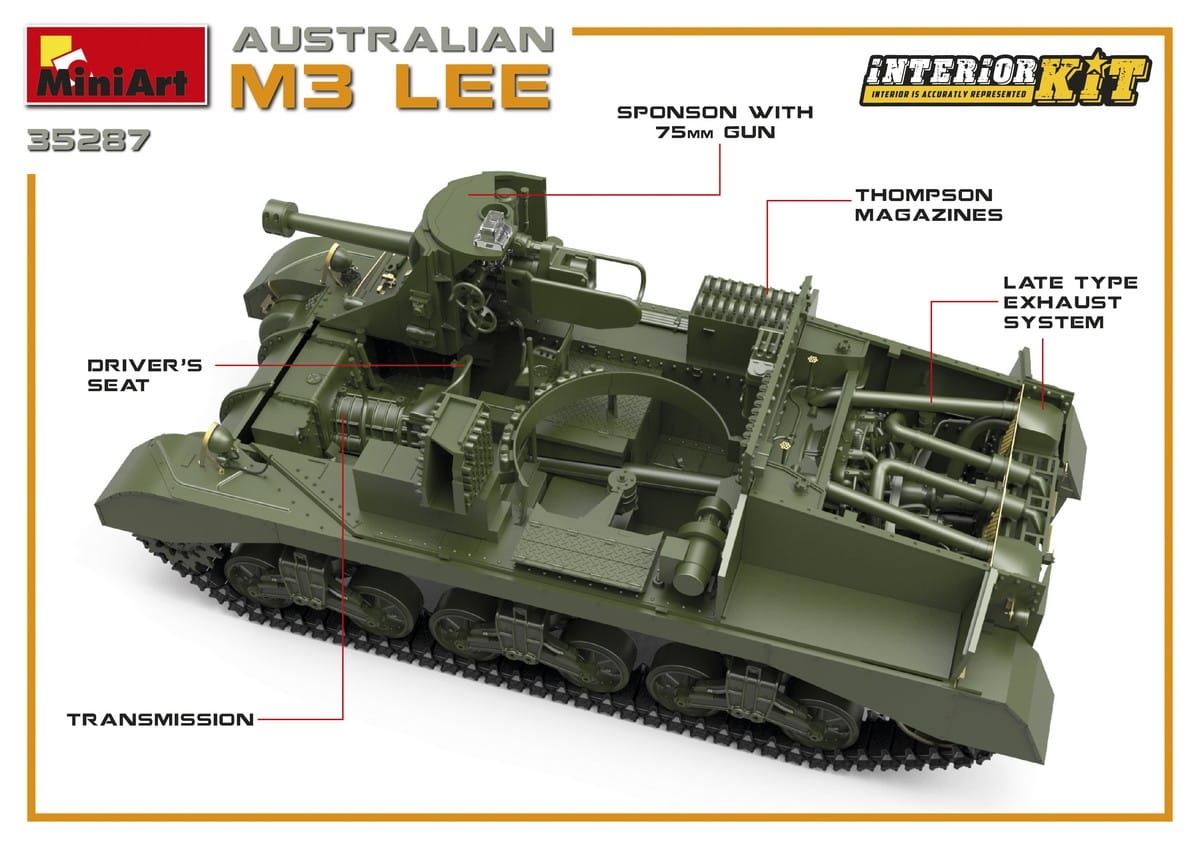 Zdjęcie dodatkowe produktu Australian M3 Lee. Interior Kit 1:35 MiniArt 35287