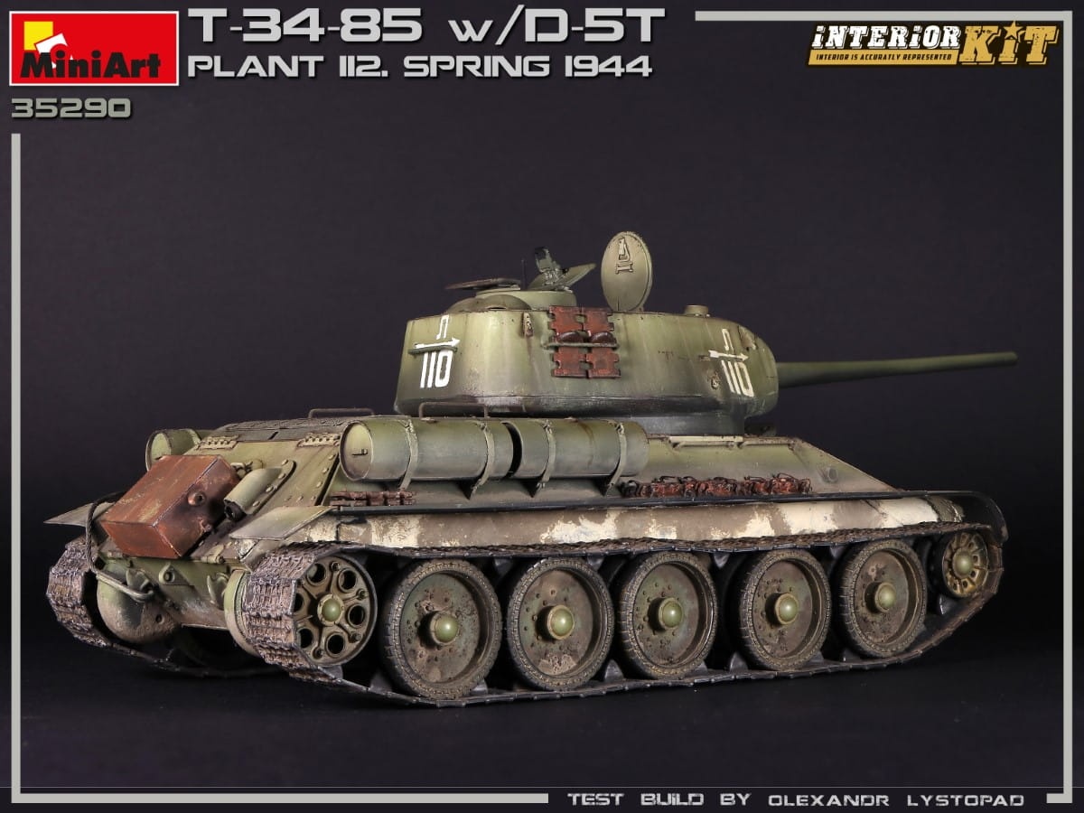 Zdjęcie dodatkowe produktu T-34/85 W/d-5t. Plant 112. Spring 1944. Interior Kit 1:35 MiniArt 35290