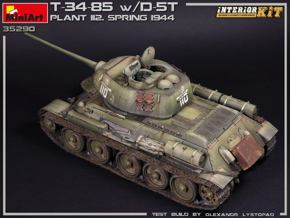 Zdjęcie dodatkowe produktu T-34/85 W/d-5t. Plant 112. Spring 1944. Interior Kit 1:35 MiniArt 35290