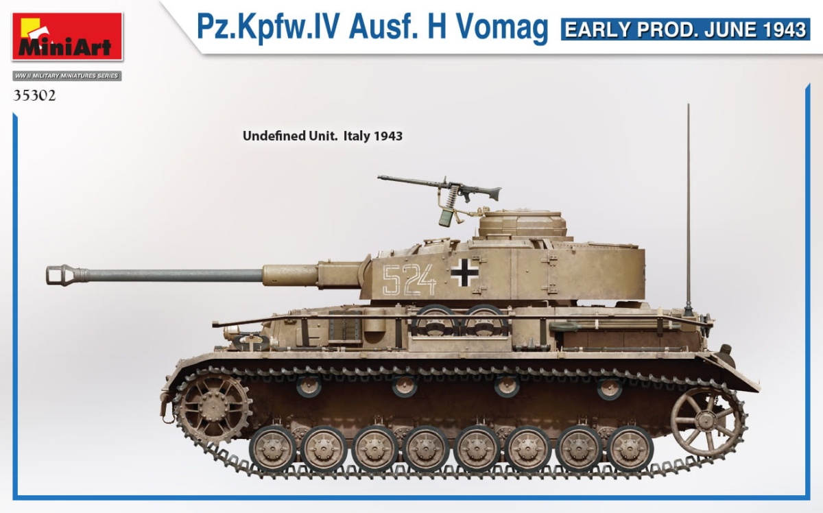 Zdjęcie dodatkowe produktu Pz.kpfw.IV Ausf. H Vomag. Early Prod. June 1943 1:35 MiniArt 35302