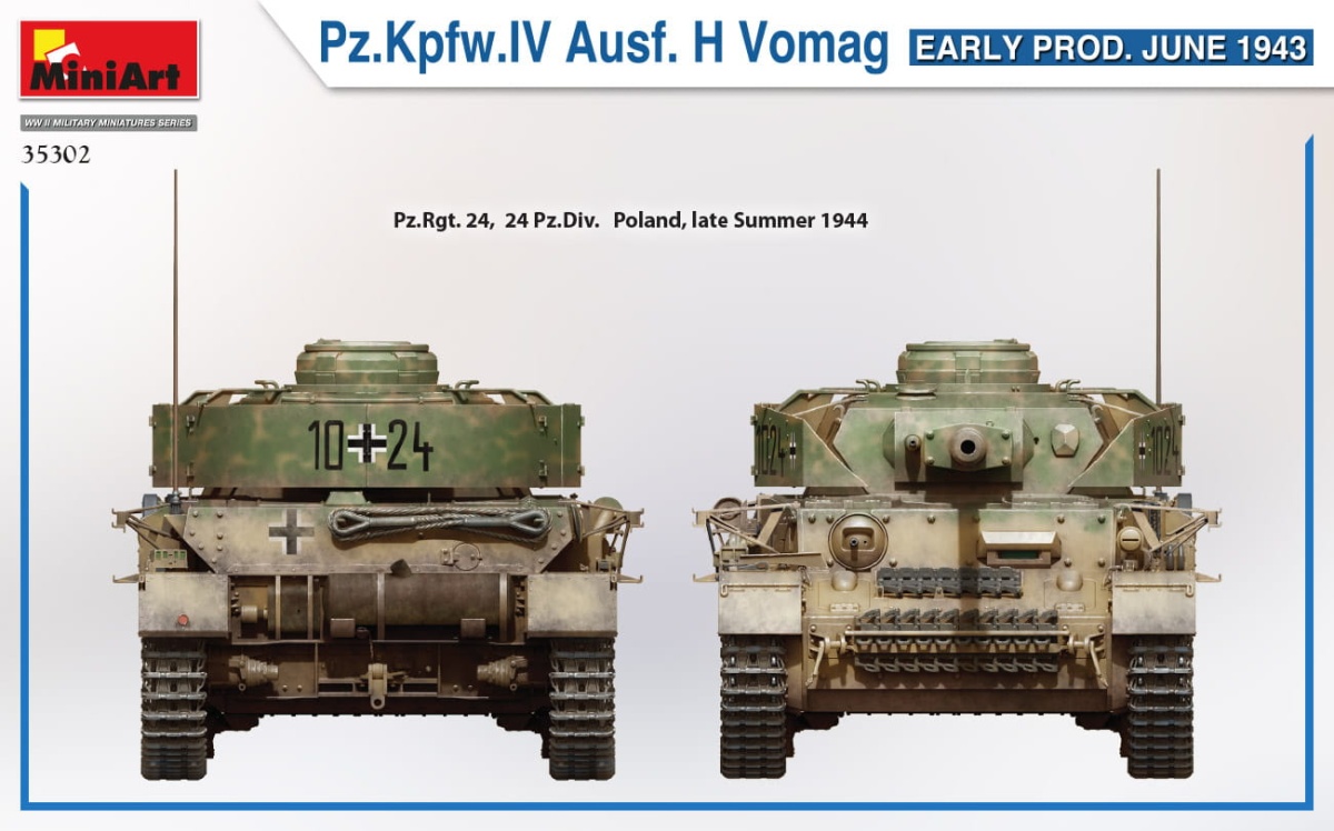 Zdjęcie dodatkowe produktu Pz.kpfw.IV Ausf. H Vomag. Early Prod. June 1943 1:35 MiniArt 35302