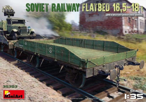 Soviet Railway Flatbed 16,5-18t 1:35 MiniArt 35303