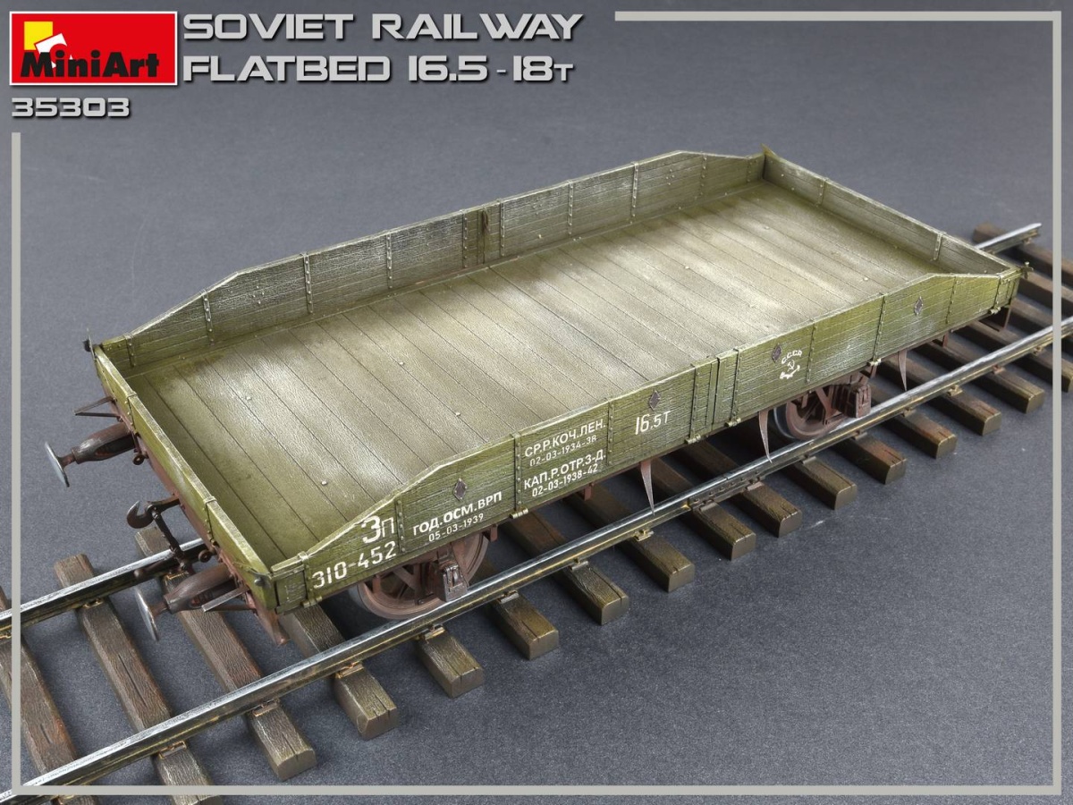 Zdjęcie dodatkowe produktu Soviet Railway Flatbed 16,5-18t 1:35 MiniArt 35303