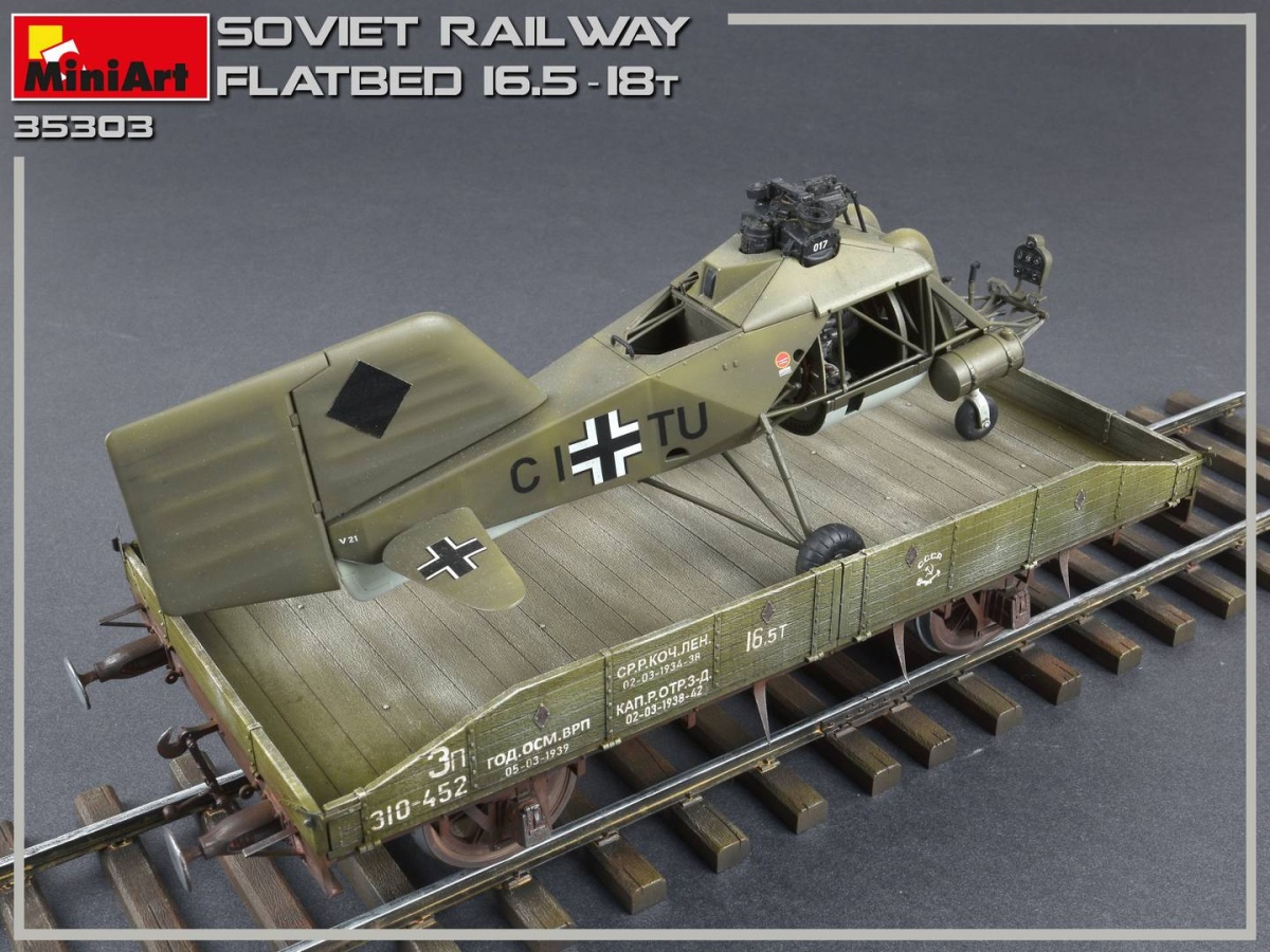 Zdjęcie dodatkowe produktu Soviet Railway Flatbed 16,5-18t 1:35 MiniArt 35303