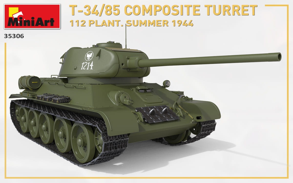 Zdjęcie dodatkowe produktu T-34/85 Composite Turret. 112 Plant. Summer 1944 1:35 MiniArt 35306