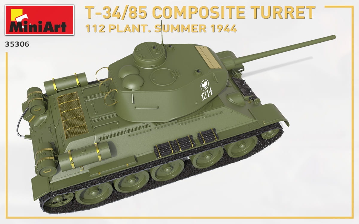 Zdjęcie dodatkowe produktu T-34/85 Composite Turret. 112 Plant. Summer 1944 1:35 MiniArt 35306