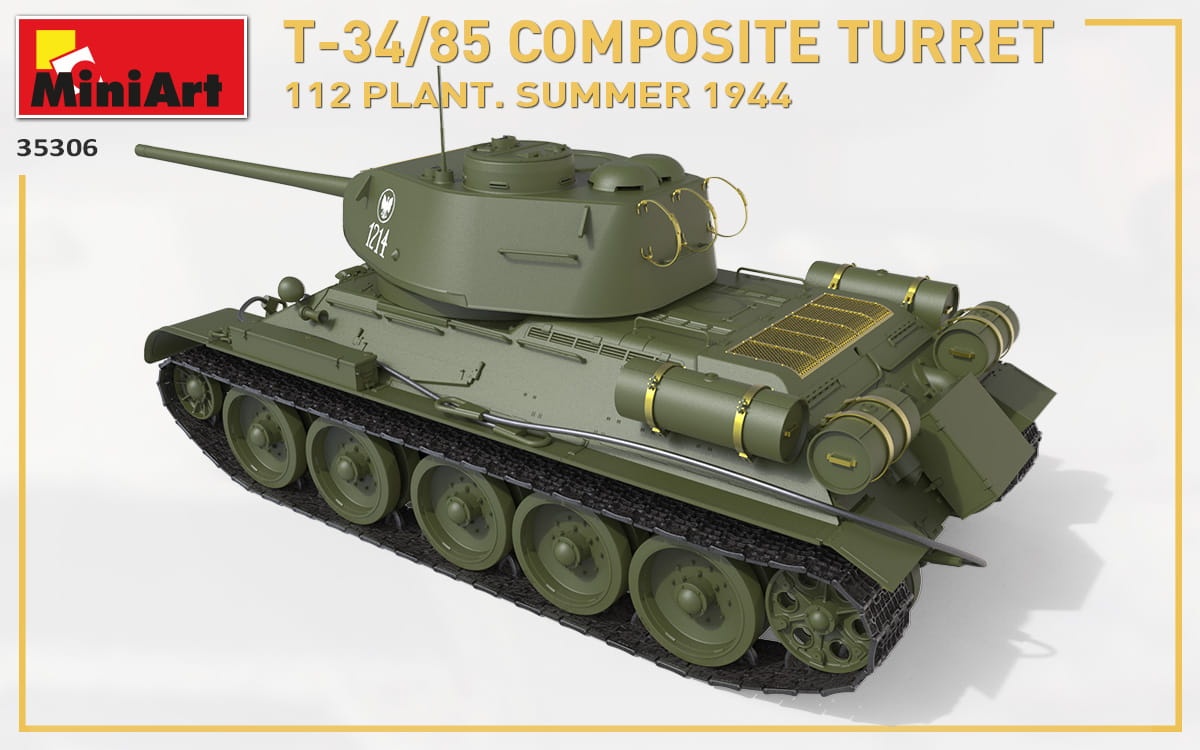 Zdjęcie dodatkowe produktu T-34/85 Composite Turret. 112 Plant. Summer 1944 1:35 MiniArt 35306