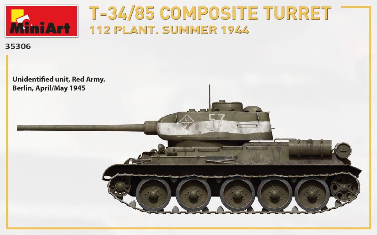 Zdjęcie dodatkowe produktu T-34/85 Composite Turret. 112 Plant. Summer 1944 1:35 MiniArt 35306