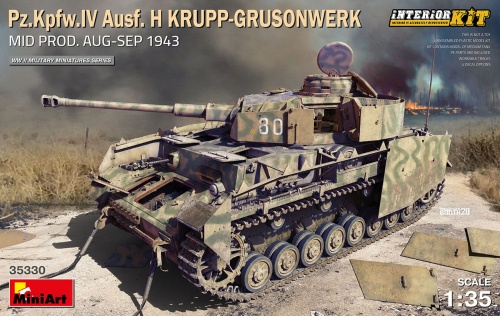 Pz.kpfw.IV Ausf. H Krupp-grusonwerk. Mid Prod. Aug-sep 1943. Interior Kit 1:35 MiniArt 35330
