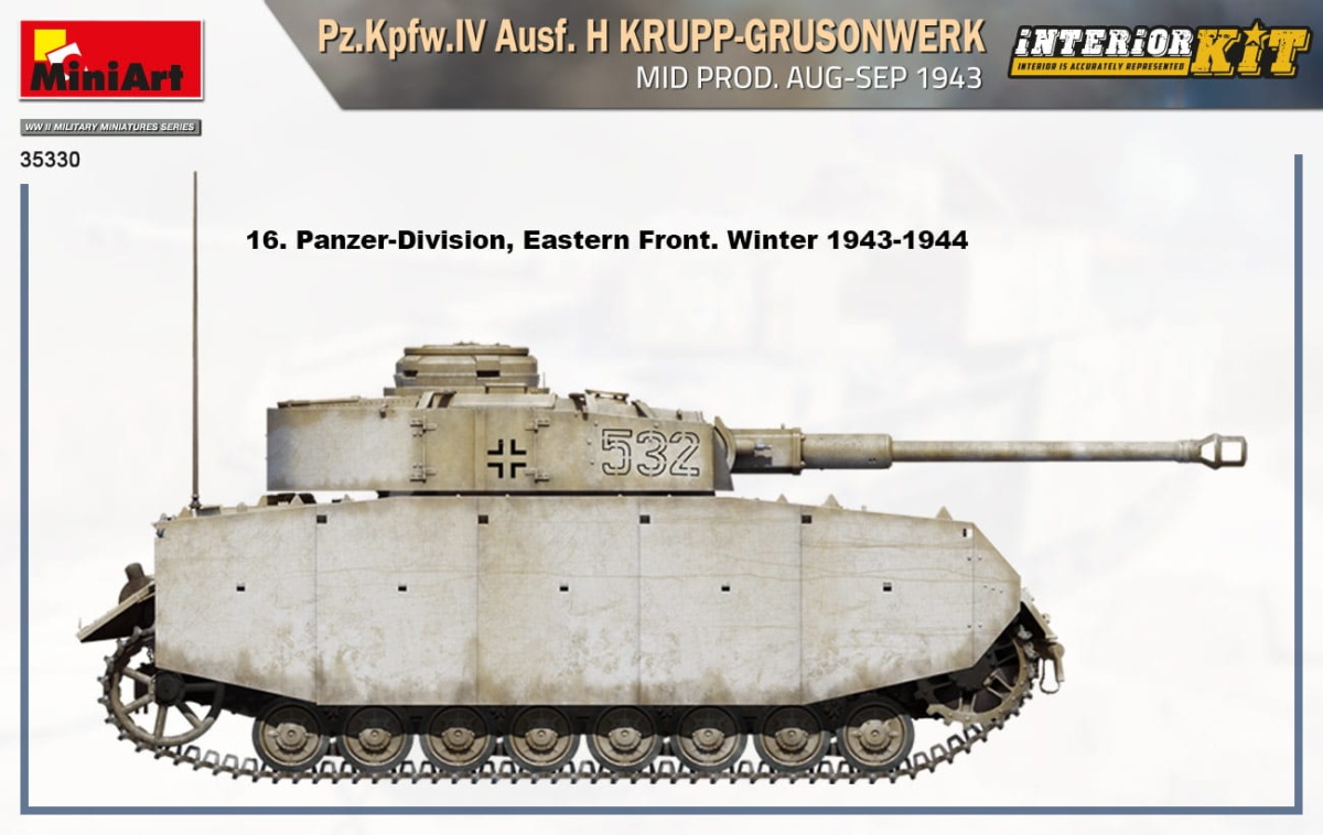 Zdjęcie dodatkowe produktu Pz.kpfw.IV Ausf. H Krupp-grusonwerk. Mid Prod. Aug-sep 1943. Interior Kit 1:35 MiniArt 35330