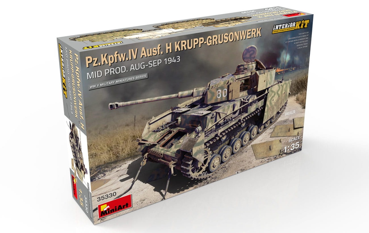 Zdjęcie dodatkowe produktu Pz.kpfw.IV Ausf. H Krupp-grusonwerk. Mid Prod. Aug-sep 1943. Interior Kit 1:35 MiniArt 35330
