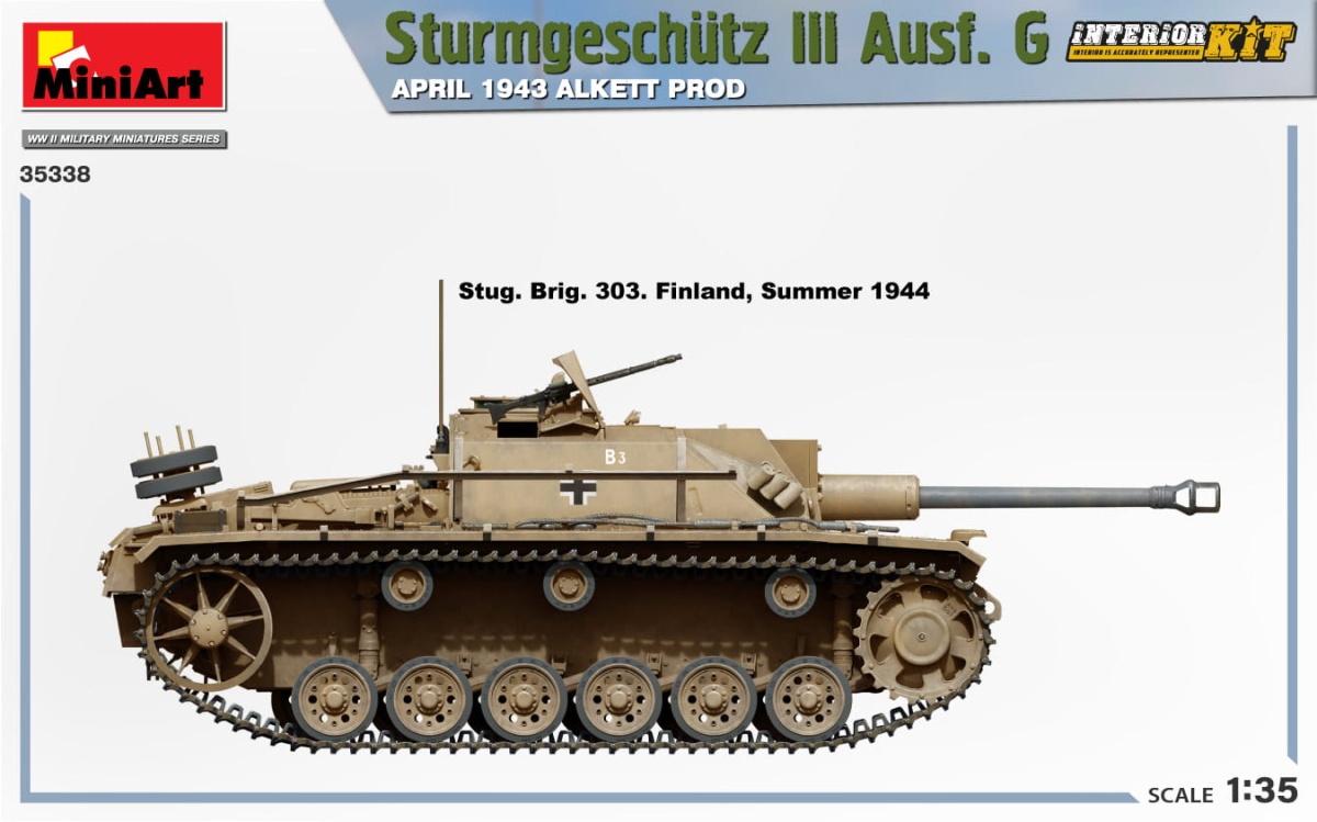 Zdjęcie dodatkowe produktu Sturmgeschutz III Ausf. G April 1943 Alkett Prod. Interior Kit 1:35 MiniArt 35338