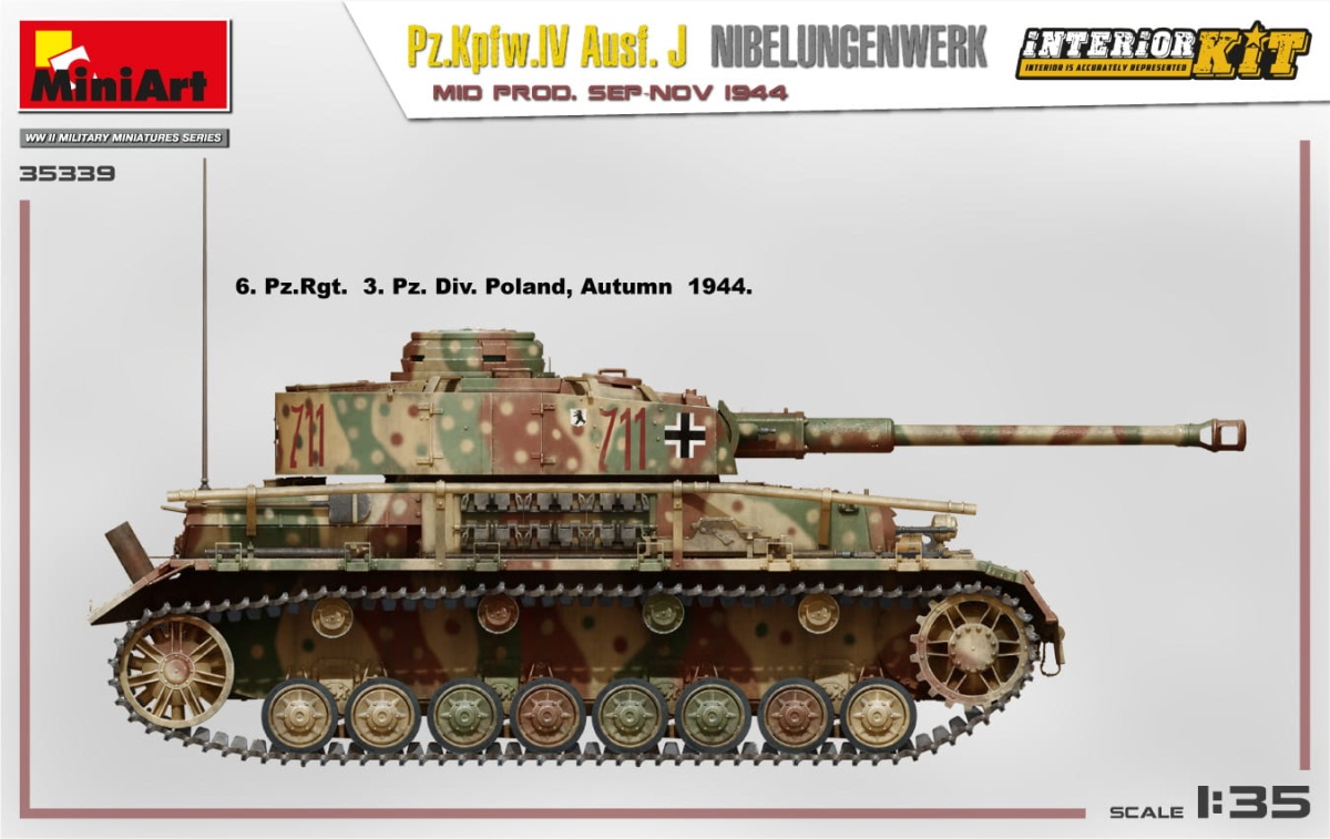 Zdjęcie dodatkowe produktu Pz.kpfw.iv Ausf. J Nibelungenwerk. Mid Prod. Sep-nov 1944 Interior Kit 1:35 MiniArt 35339