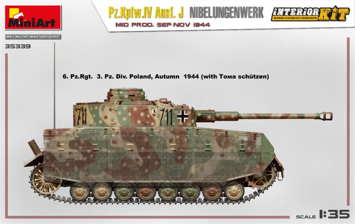 Zdjęcie dodatkowe produktu Pz.kpfw.iv Ausf. J Nibelungenwerk. Mid Prod. Sep-nov 1944 Interior Kit 1:35 MiniArt 35339
