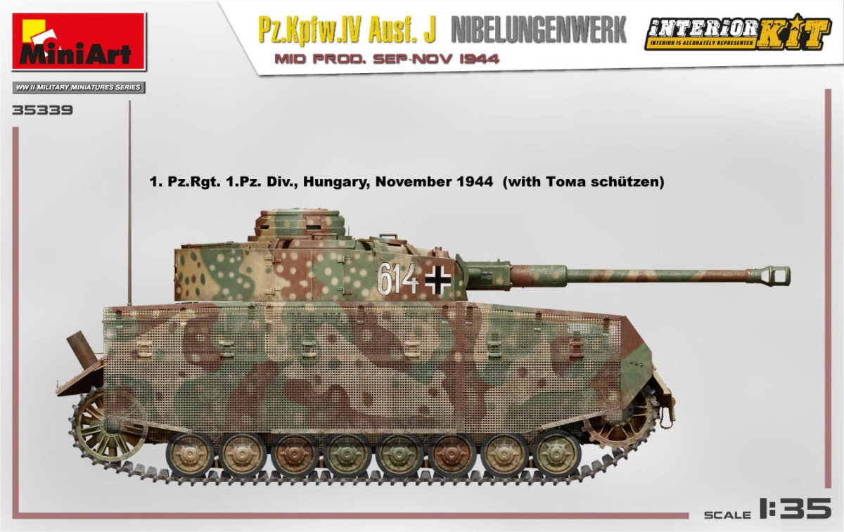 Zdjęcie dodatkowe produktu Pz.kpfw.iv Ausf. J Nibelungenwerk. Mid Prod. Sep-nov 1944 Interior Kit 1:35 MiniArt 35339