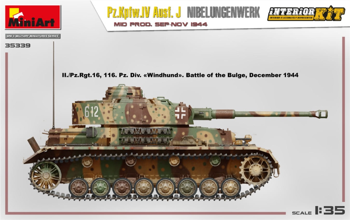 Zdjęcie dodatkowe produktu Pz.kpfw.iv Ausf. J Nibelungenwerk. Mid Prod. Sep-nov 1944 Interior Kit 1:35 MiniArt 35339