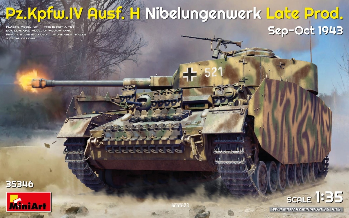 Zdjęcie główne produktu Pz.kpfw.iv Ausf. H Nibelungenwerk Late Prod. Sep-oct 1943 1:35 MiniArt 35346