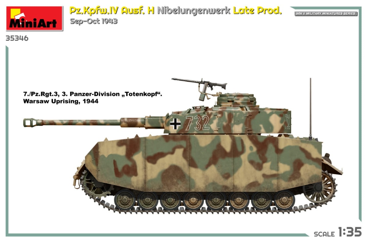 Zdjęcie dodatkowe produktu Pz.kpfw.iv Ausf. H Nibelungenwerk Late Prod. Sep-oct 1943 1:35 MiniArt 35346