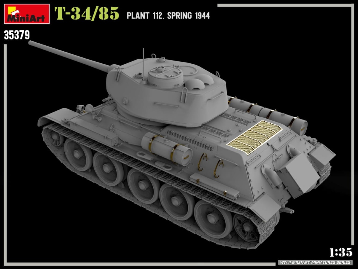 Zdjęcie dodatkowe produktu T-34/85 Plant 112. Spring 1944 1:35 MiniArt 35379