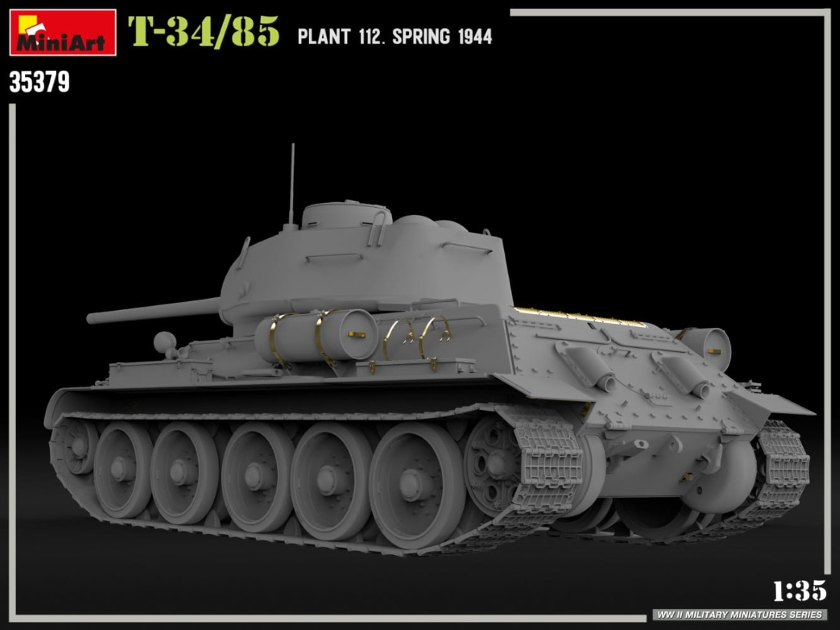 Zdjęcie dodatkowe produktu T-34/85 Plant 112. Spring 1944 1:35 MiniArt 35379