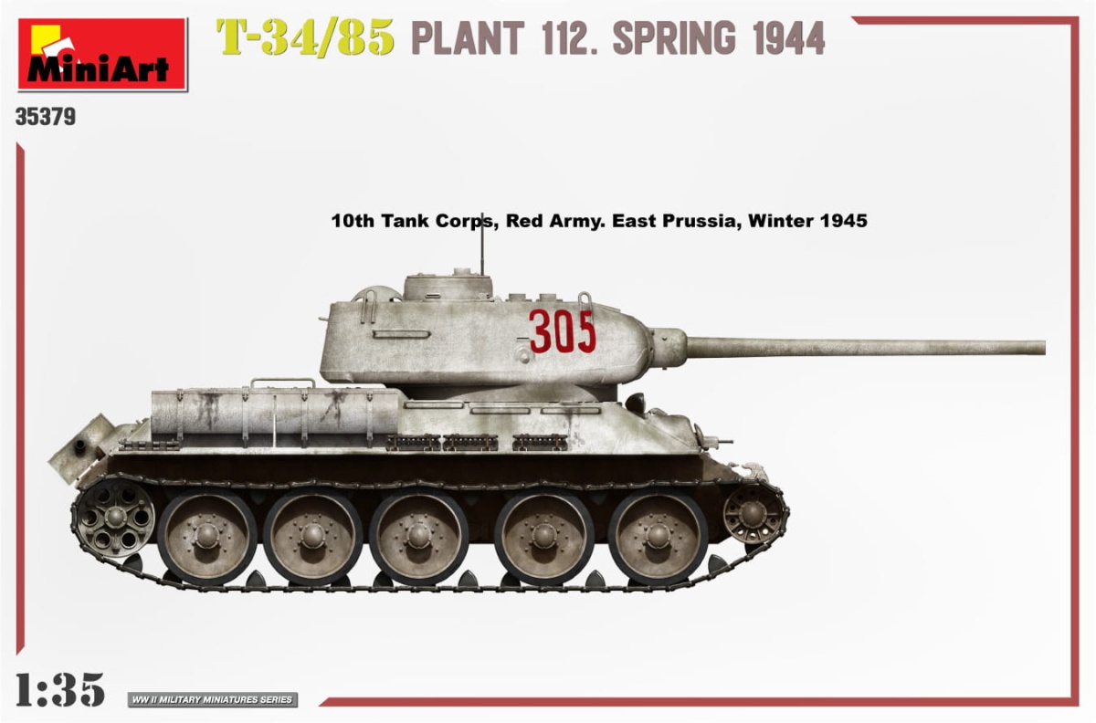 Zdjęcie dodatkowe produktu T-34/85 Plant 112. Spring 1944 1:35 MiniArt 35379