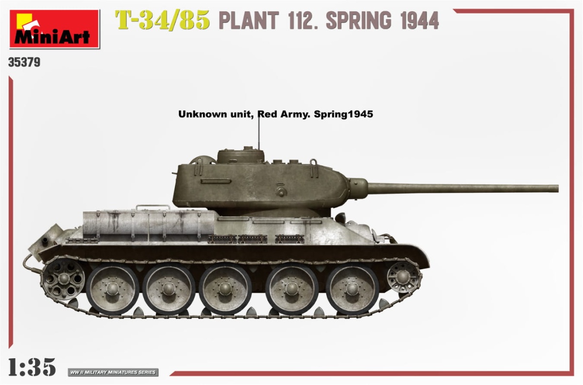 Zdjęcie dodatkowe produktu T-34/85 Plant 112. Spring 1944 1:35 MiniArt 35379