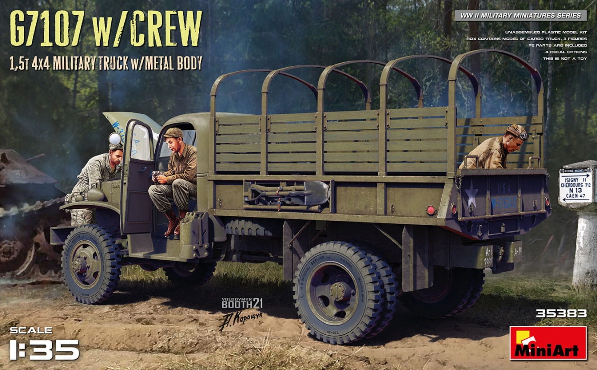 Zdjęcie główne produktu G7107 W/crew 1,5t 4x4 Cargo Truck W/metal Body 1:35 MiniArt 35383