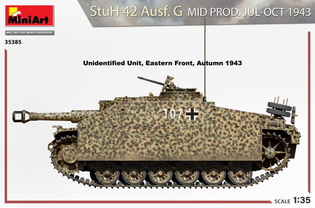 Zdjęcie dodatkowe produktu Stuh 42 Ausf. G Mid Prod. Jul-oct 1943 1:35 MiniArt 35385