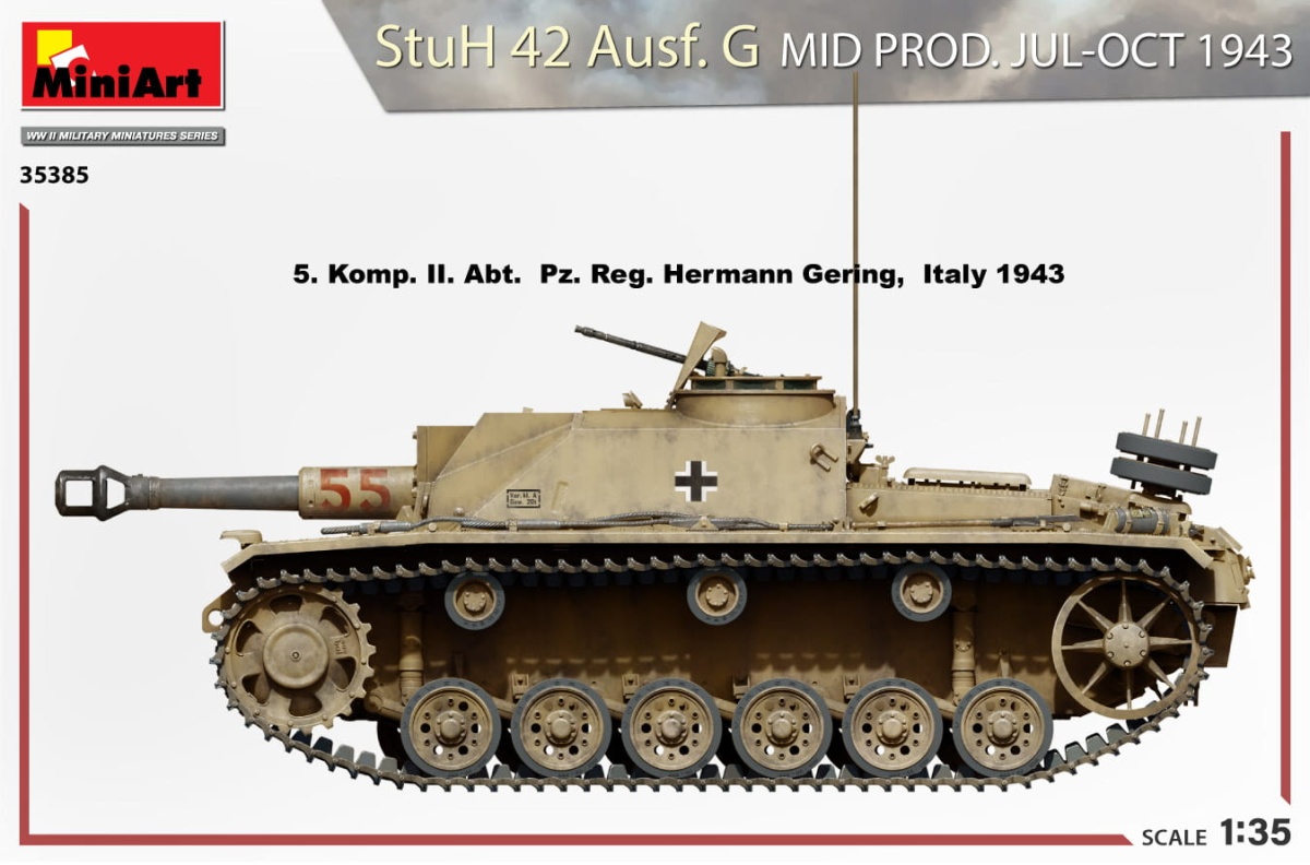 Zdjęcie dodatkowe produktu Stuh 42 Ausf. G Mid Prod. Jul-oct 1943 1:35 MiniArt 35385