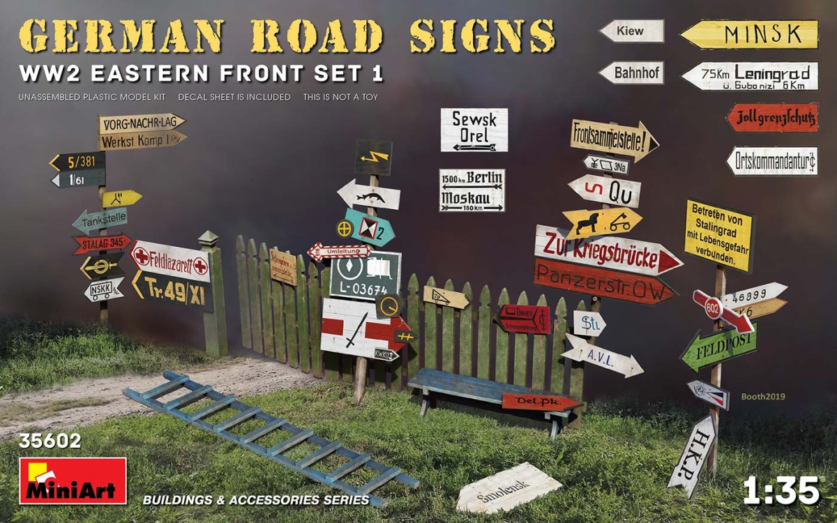 Zdjęcie główne produktu German Road Signs Ww2 (eastern Front Set 1) 1:35 MiniArt 35602