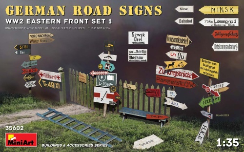 German Road Signs Ww2 (eastern Front Set 1) 1:35 MiniArt 35602