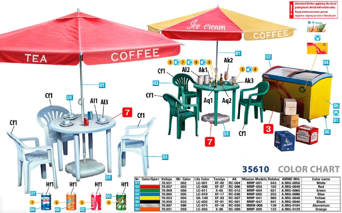 Zdjęcie dodatkowe produktu Modern Street Cafe 1:35 MiniArt 35610