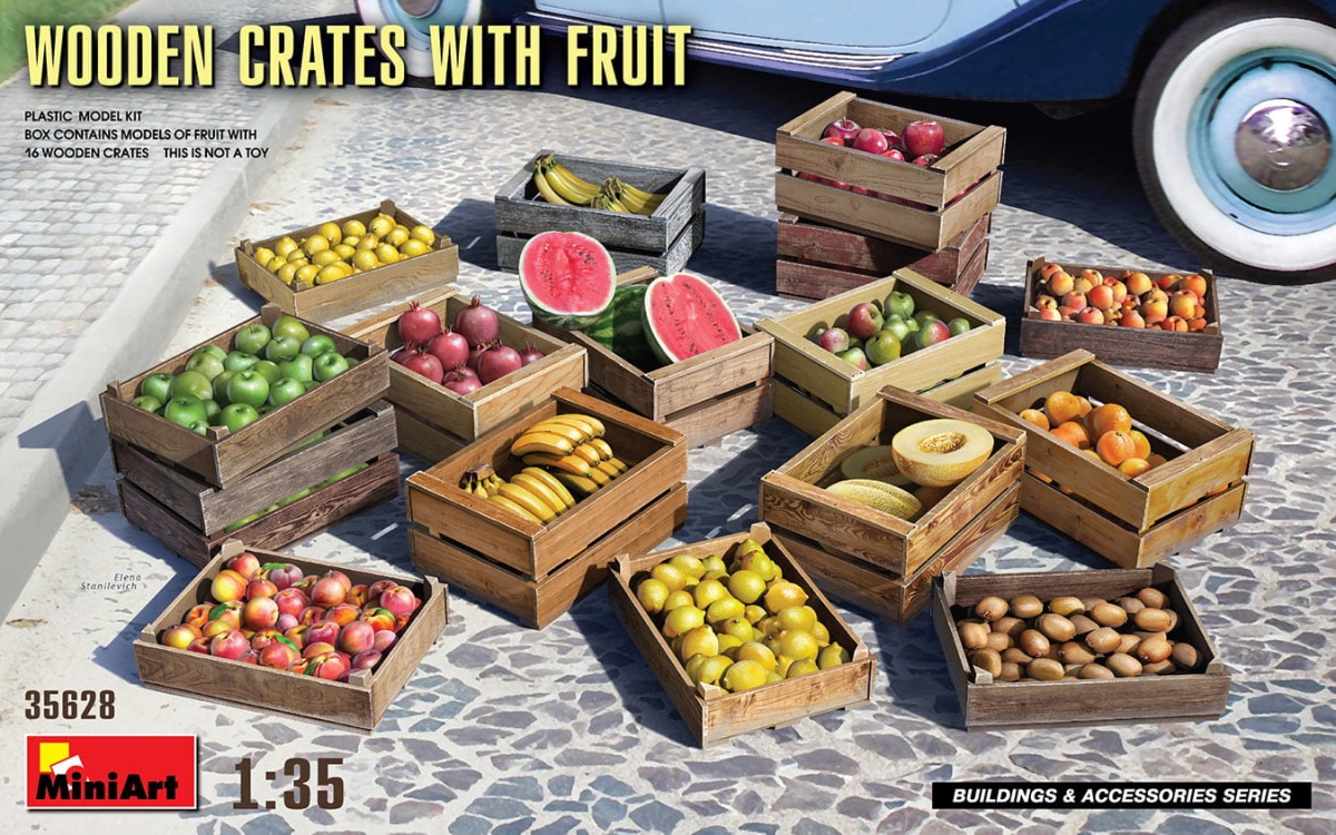 Zdjęcie główne produktu Wooden Crates With Fruit 1:35 MiniArt 35628