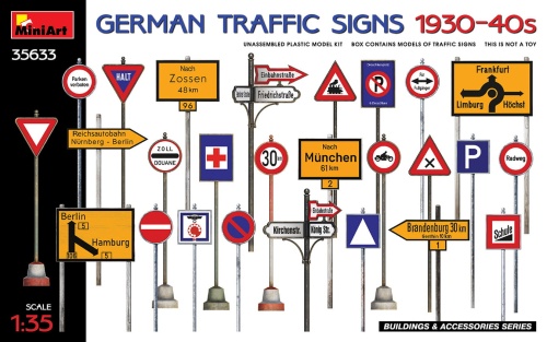 German Traffic Signs 1930-40s 1:35 MiniArt 35633