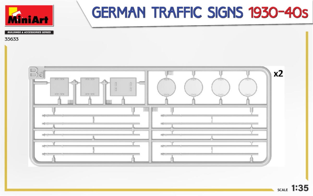 Zdjęcie dodatkowe produktu German Traffic Signs 1930-40s 1:35 MiniArt 35633