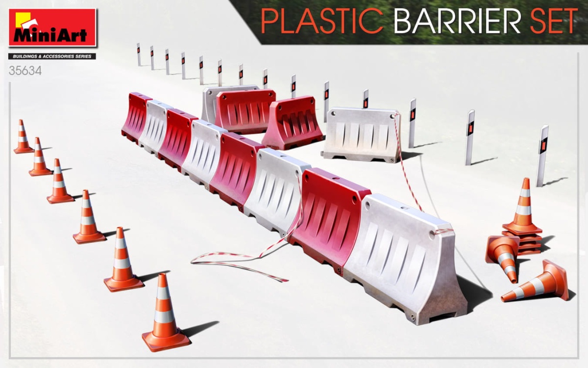 Zdjęcie dodatkowe produktu Plastic Barrier Set 1:35 MiniArt 35634