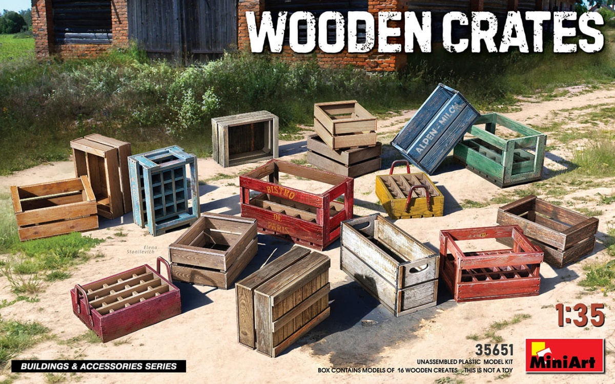 Zdjęcie główne produktu Wooden Crates 1:35 MiniArt 35651