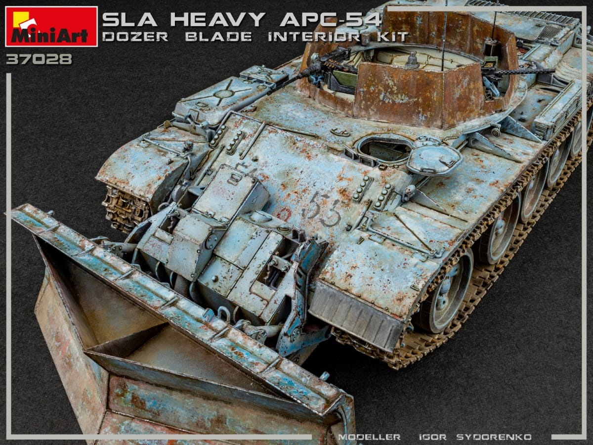 Zdjęcie dodatkowe produktu Sla Apc T-54 W/dozer Blade. Interior Kit 1:35 MiniArt 37028