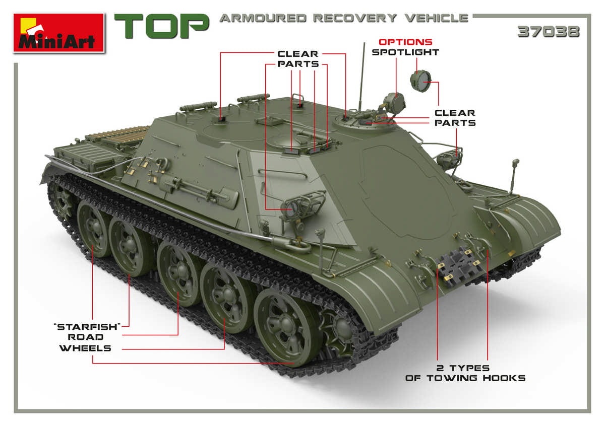 Zdjęcie dodatkowe produktu Top Armoured Recovery Vehicle 1:35 MiniArt 37038